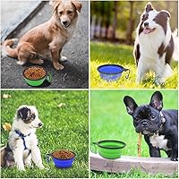 Vista 8 de Tazón para Perros Tazones Plegables para Mascotas, Paquete de 2 para Gatos y Perros, Plato Portátil de Alimentación y Agua para Mascotas