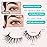 Natural Cat Eyelashes False Lashes Wispy 14mm False Eyelashes Natural Look 0.1MM Thin Band Strip Lashes Pack C Curl Fake Eyelashes Wispy Cat Eye Lashes 3D Volume Siligli Lashes 7 Pair