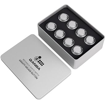 QANBA Gravity KT Arcade Controller Button Variable Stroke Silent Button Snap-in 24/30mm Arcade Button Gravity Mechanical Shaft High Durability Compatible with Arcade Controller and Joystick Button
