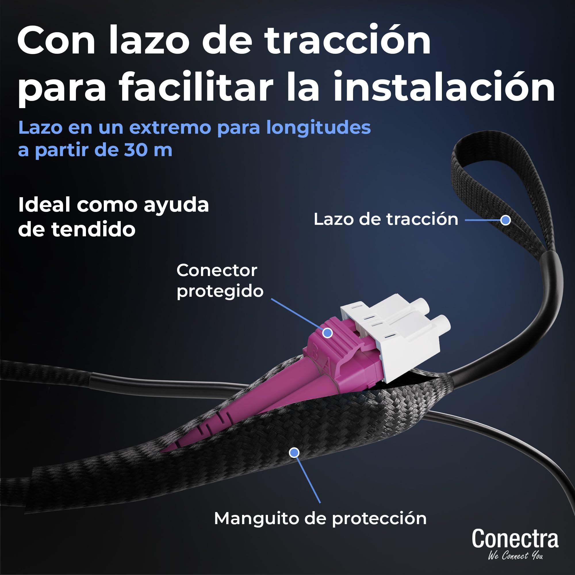 200m Cable de Fibra Óptica Blindado OM4 Duplex Breakout LC/UPC, Latiguillo Óptico Multimodo 50/125, LSZH Interior/Exterior, Prolongador de Fibra Reforzado Patch Industria ⌀3mm Negro