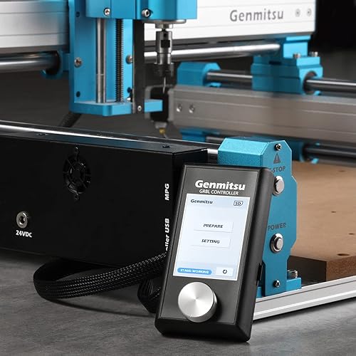 Miniatura 5 de Módulo de control sin conexión de la máquina de enrutador CNC, diseño de dial para control sin conexión y de 4 ejes Genmitsu 4040-PRO, 4040 Reno