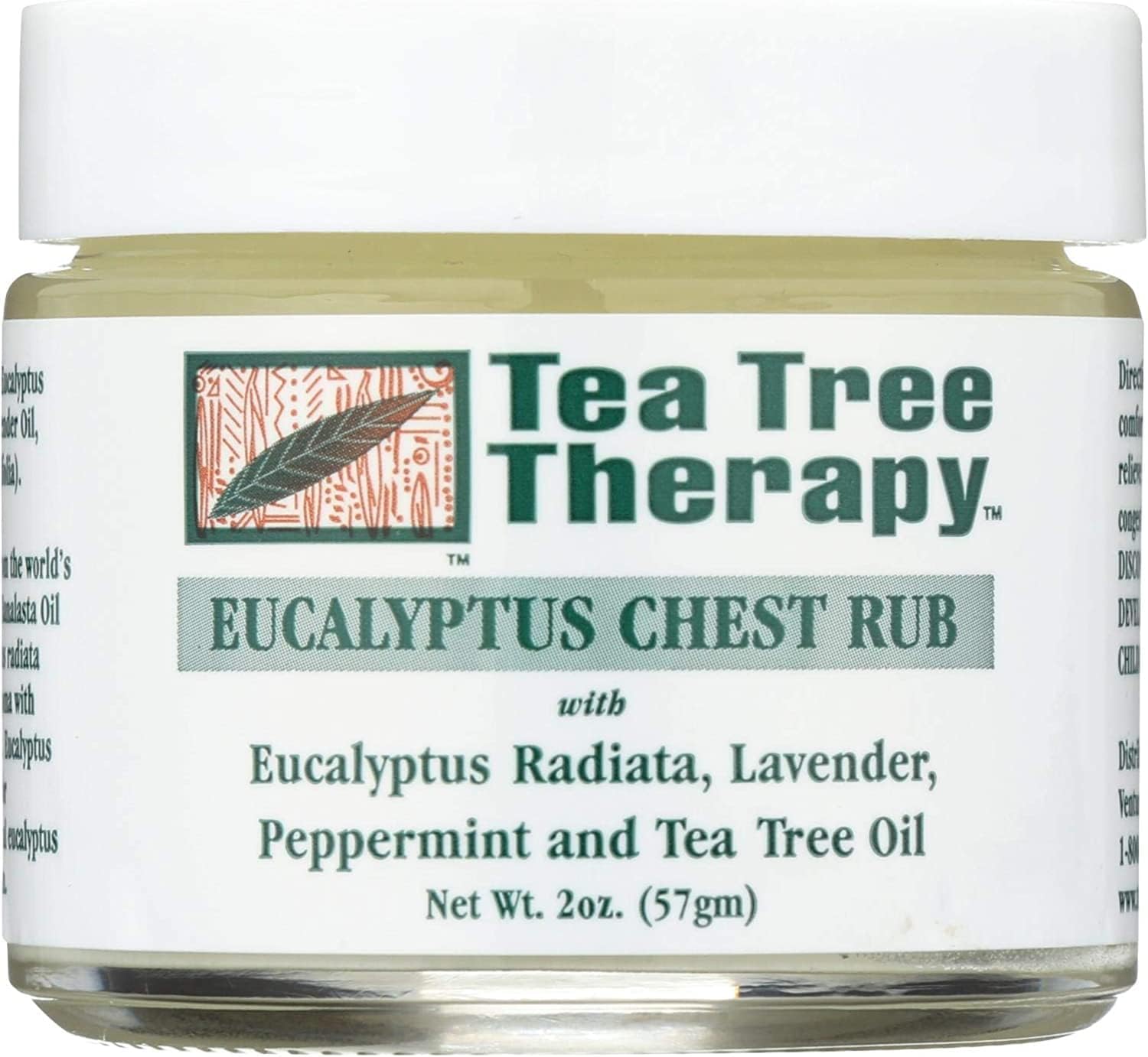Tea Tree Therapy - Chest Rub, Eucalyptus 2 Oz (2-Pack)