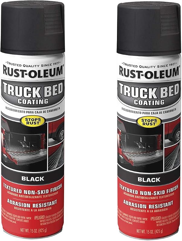 Tinta Spray Texturizada para Caçamba e Superfícies Metálicas Rust-Oleum Preta, 2 Latas de 443 mL