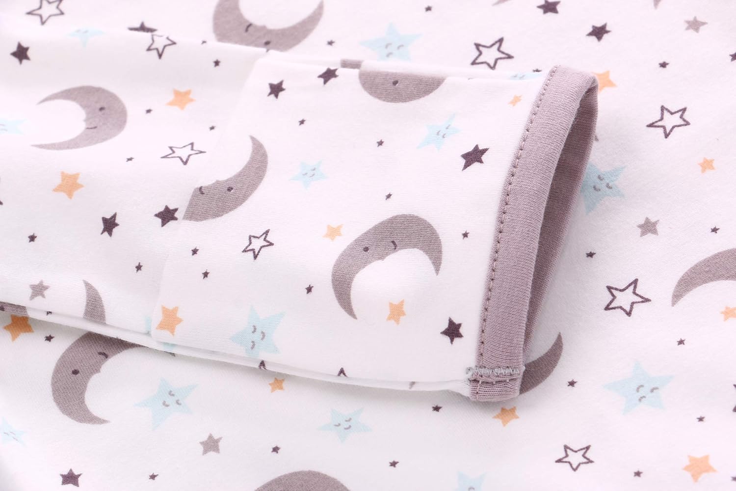 Newborn Knotted Nightgown Long Sleeve with Matching Hat Set 3 Pack, Unisex Baby Sleeper Gowns Coming Home Outfits Set with Mitten Cuffs for Boys Girls - Image 7