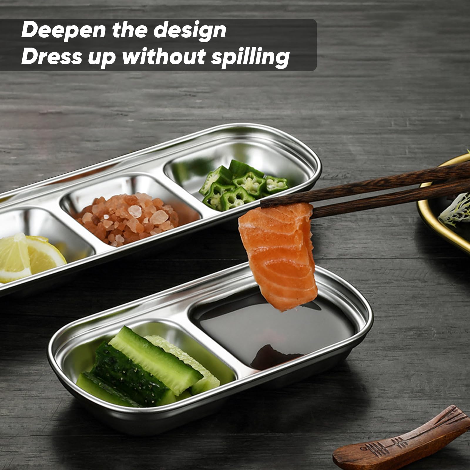 Edelstahl Dip-Saucenschalen Set - 4-teiliges Gewürzschalen Set Für Küche & Grill