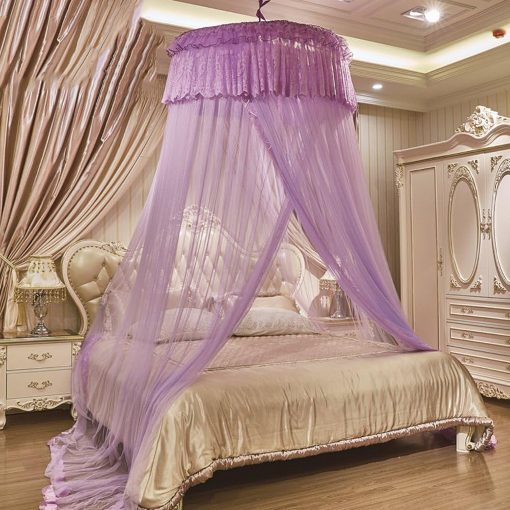 HUEHFUEGF Mosquito nets boho beach luxury mosquito net bed canopy, Court bed canopies-D Queen1