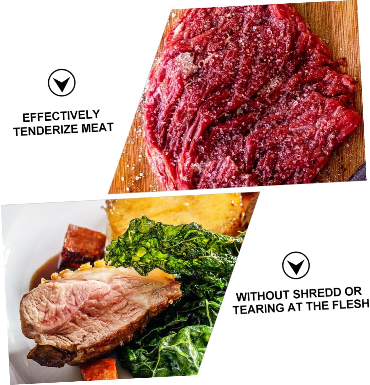 ABOOFAN Aluminum Steak Hammer Meat Tenderisers Kitchen Steak Hammer Meat Tenderizer Mallet Heavy Duty Meat Hammer Meat Tenderiser Hammer Kitchen Tool for Use Pounder Silver Aluminum Alloy.