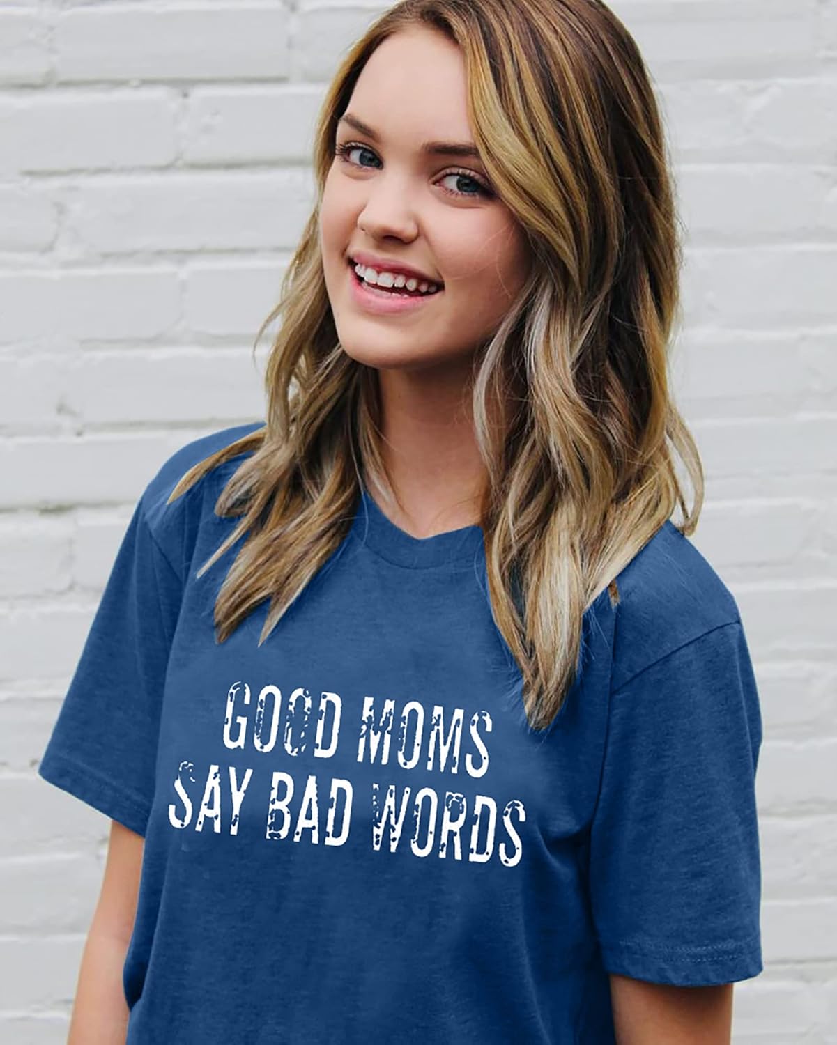 Good Mom Say Bad Words T Shirt Mom Life Short Sleeve Shirts Mama Tshirt Women Funny Graphic Printed Casual Tee Tops - Image 2