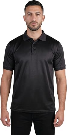First Class Mens Tactical Performance Polo Shirt, Moisture Wicking, Quick Dry, Lightweight, Short Sleeve Polo Shirt