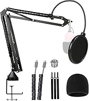 Vista 11 de Razer Seiren Mini Brazo Boom con Filtro Pop - Soporte de Micrófono con Parabrisas de Espuma Compatible con Micrófono de Transmisión Razer Seiren