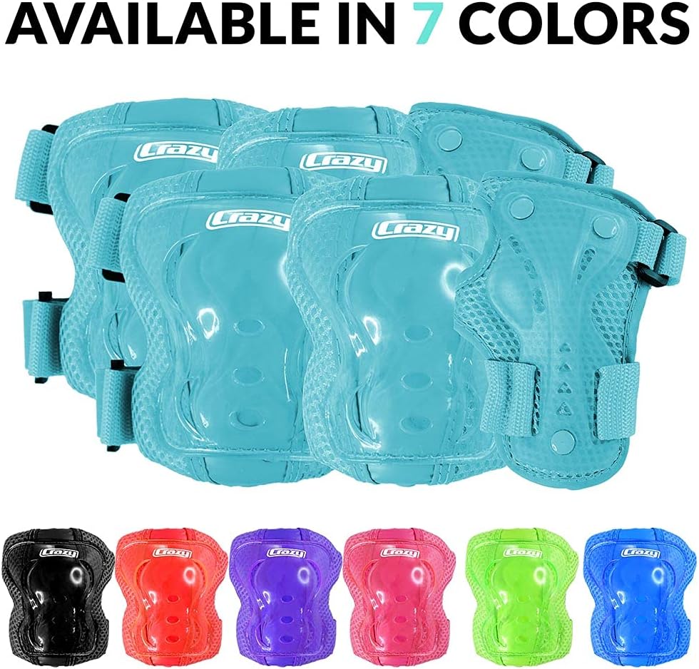 Crazy Skates Protexion Protective Gear Set for Kids - Includes Knee, Elbow and Wrist Pads