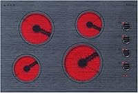 Vista 1 de Karinear Placa eléctrica de 4 quemadores de 30 pulgadas, control de perilla de estufa eléctrica, placa de cerámica integrada con superficie