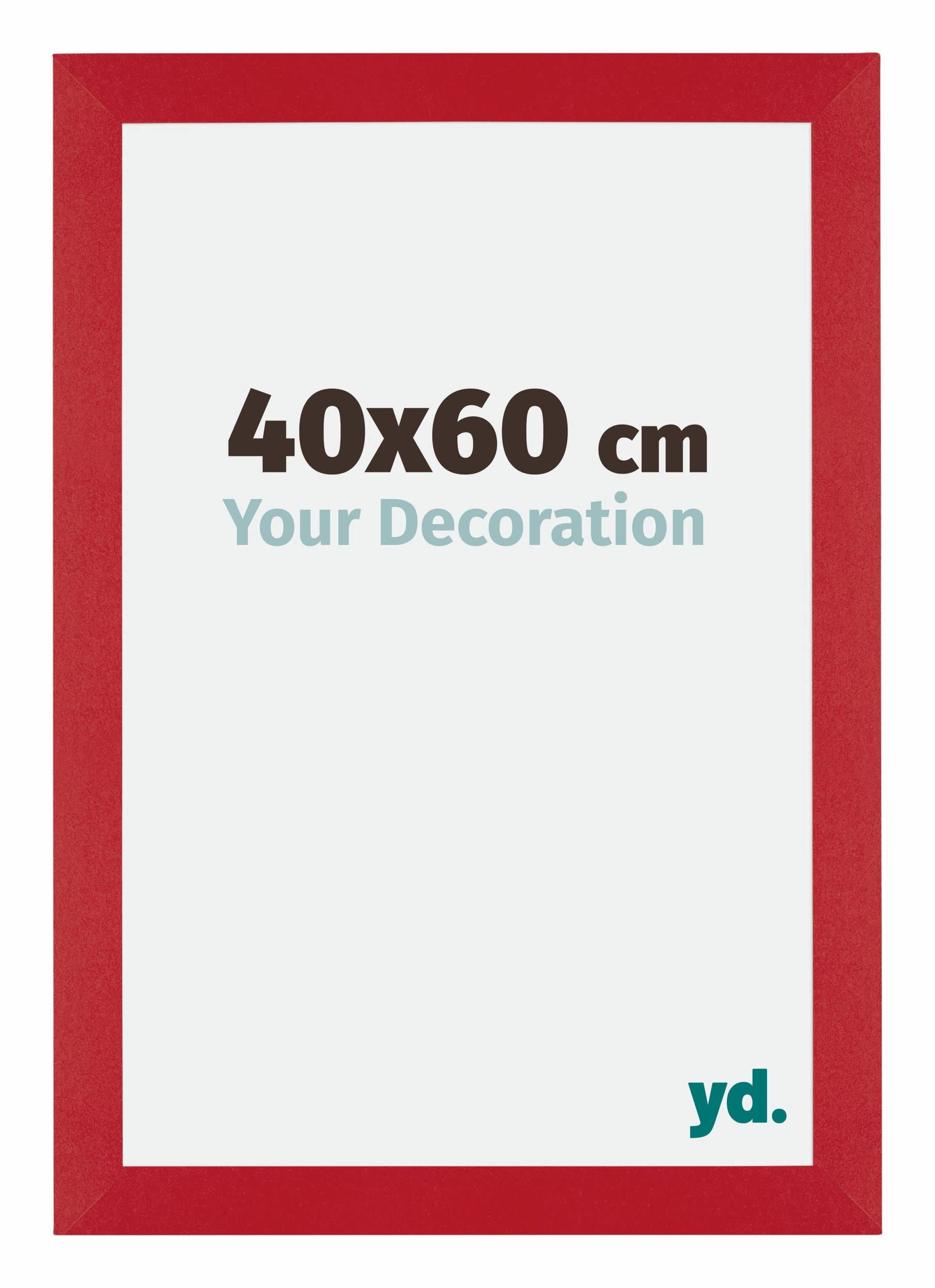 Your Decoration - Picture Frame 40x60 cm - Red - Decorative Wall Frame in MDF with Antireflection - Frame 40x60 - Mura