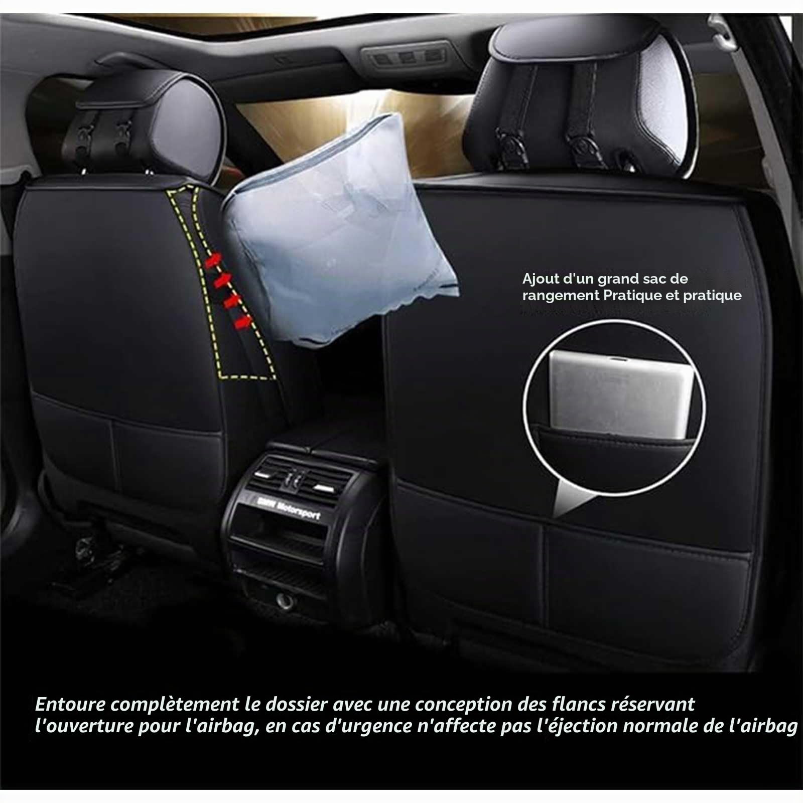 Housse De Siege Voiture, Pour Renault Captur II I/Captur E-Tech 2.Gen/1.gen 2013 2014 2015 2016-2025 Universelles Auto Cuir Ensembles De Housses De SièGe, Compatible Airbag Auto Housses Siège
