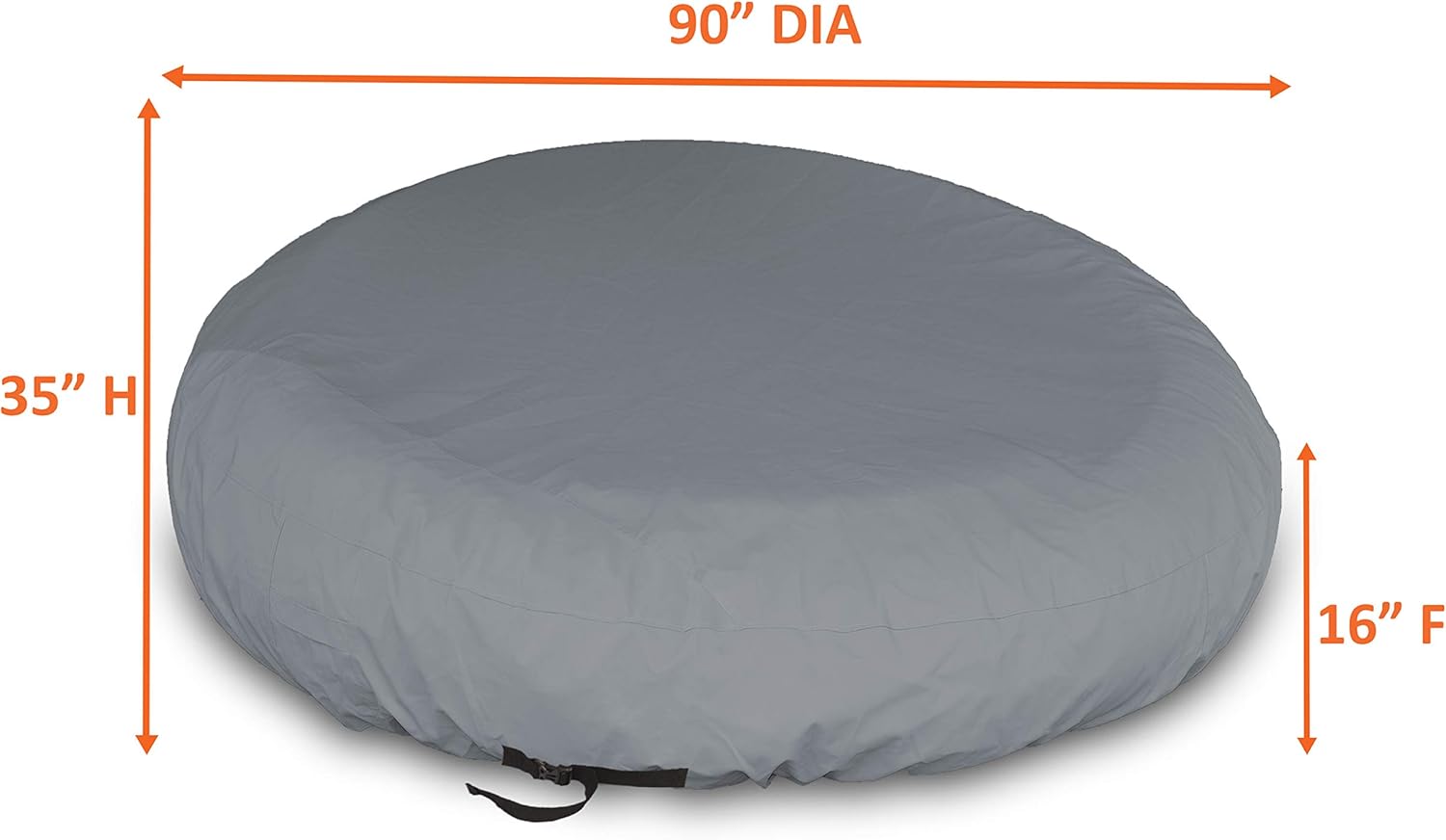 Covers & All Outdoor Patio Daybed Sofa Cover 12 Oz - Heavy Duty Outdoor Furniture Cover - Waterproof Durable with Air Pocket & Drawstring for Snug Fit. (Grey)