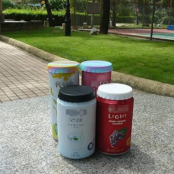 Soda Or Beverage Can Lid, Cover Or Protector, Fits Standard Soda /Beverage Cans (2 Pack, Orange & Blue