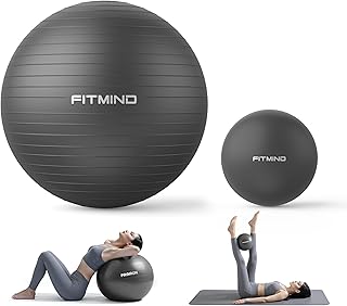 Exercise Balls Set 22-30 Inch & 9 Inch, Small Pilates Ball with Pump, Pregnancy Ball for Women, Yoga Balls for Exercise, Small Exercise Ball for Between Knees, Stability, Physio