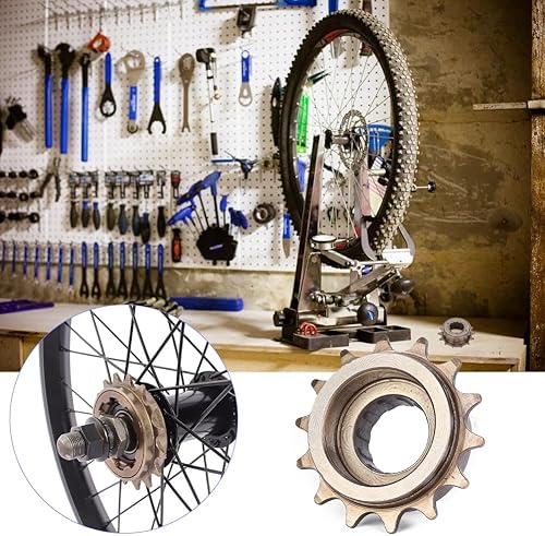 Miniatura 2 de Joyzan Rueda libre de una sola velocidad, piñón de volante de bicicleta 14T Metal de engranaje fijo Kit de conversión de piezas de bicicleta tipo