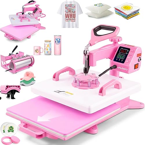 Miniatura 10 de Máquina de prensa de calor para camisetas, calentamiento rápido de doble tubo, impresora de sublimación industrial digital de alta presión