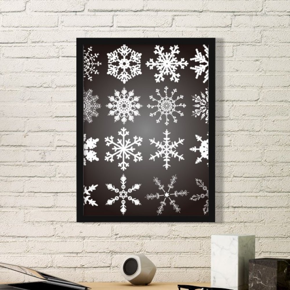 Stickers muraux Joyeux Noël avec cadre noir - Solution déco rapide sans percer
