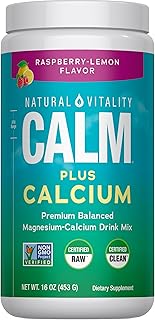 Calm Plus Calcium Supplement Powder (Raspberry Lemon, 16oz)
