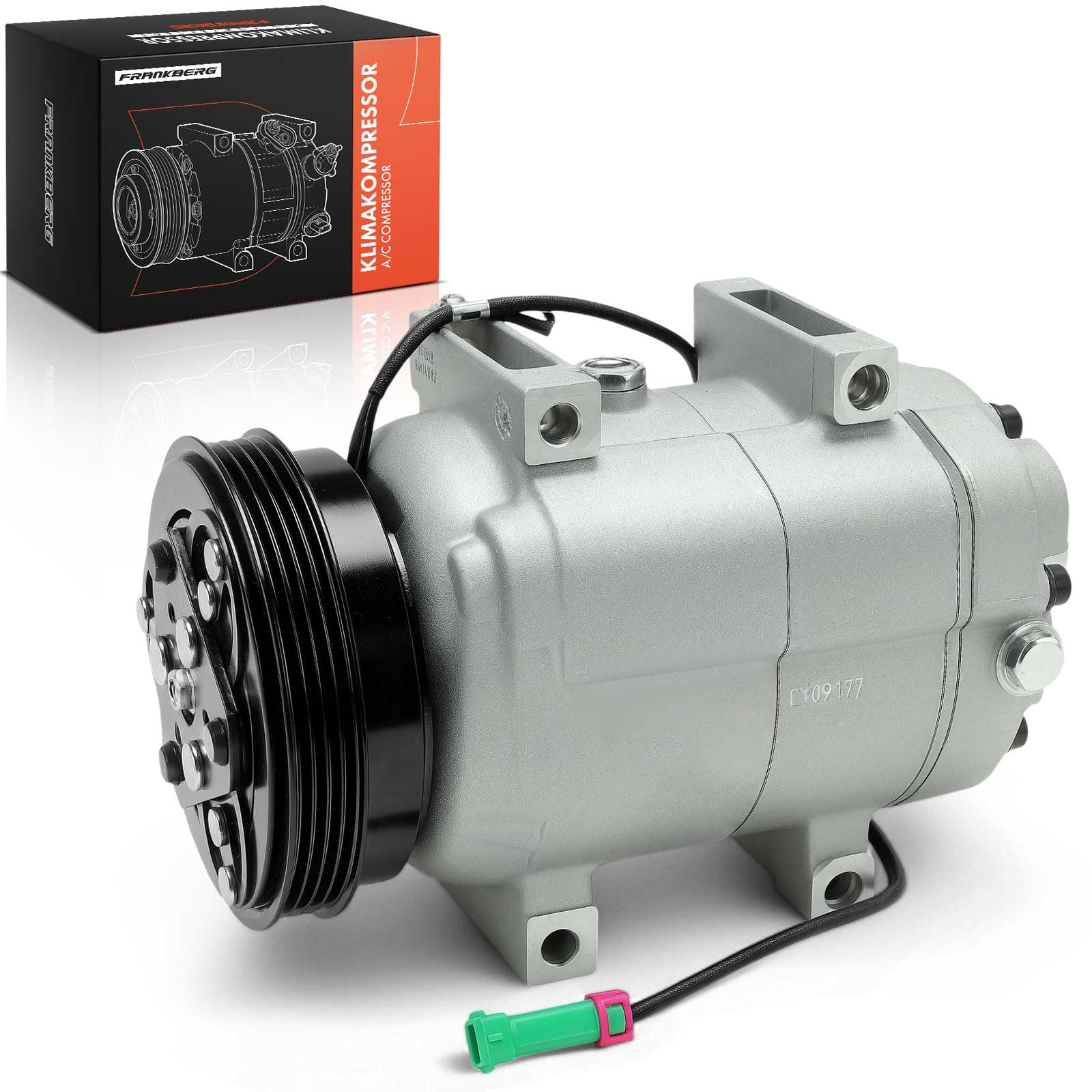 Frankberg Compresor de aire acondicionado 1-Polos Compatible con A4 8D2 1.6L-1.9L 1994-2000 A6 4B2 1.8L 1.9L 1997-2005 Passa.t 3B2 1.6L-1.9L 1996-2000 Replace# 8D0260805