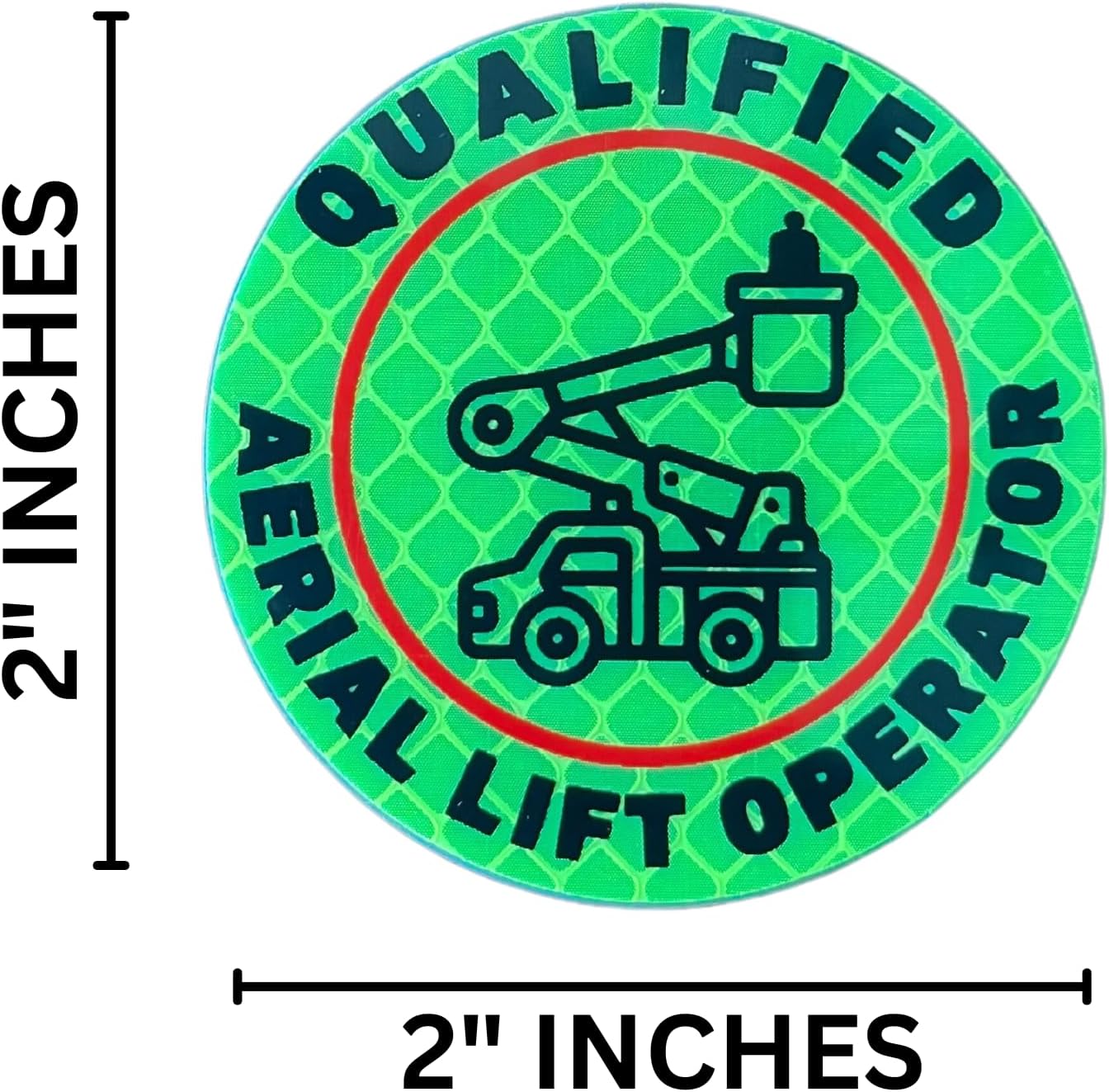 Certified Aerial Lift Operator Retro Reflective Hard Hat Safety Stickers 5 pk 2” Inches Waterproof Adhesive Very Sticky Book Construction Training