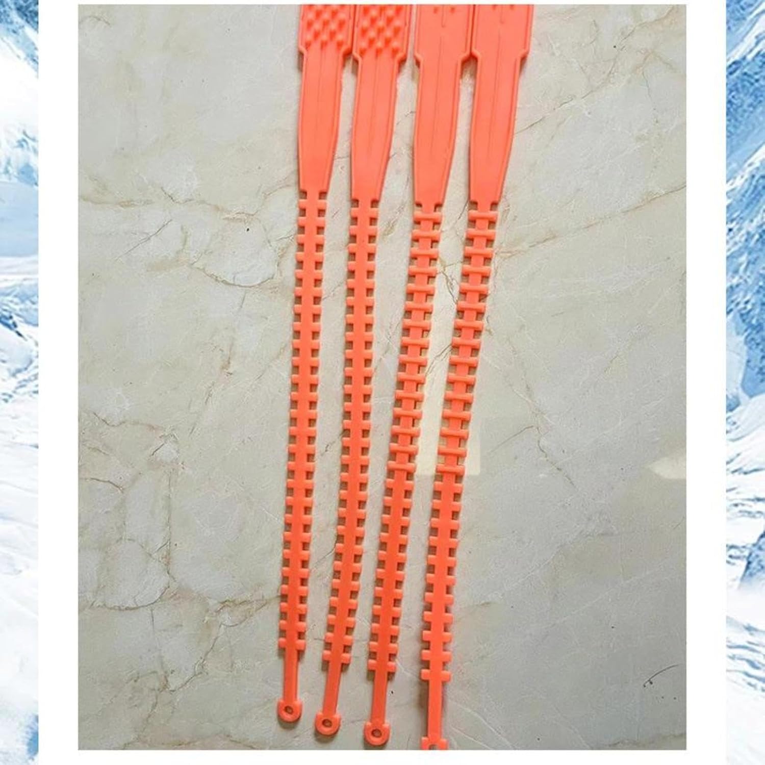 Tire Chains, Heavy Duty Traction Strap Set, Portable Winter Wheel Chains with Sturdy Anti-Slip Design, Automotive Safety Accessory for Trucks SUVs Sedans and Motorcycles Use