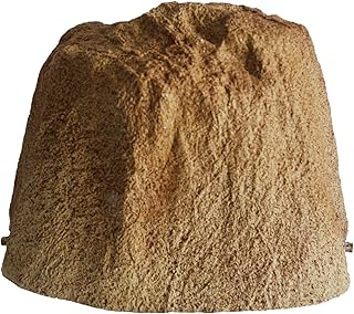 Faux Rock Cover for Landscaping, Fiberglass Fake Stone Decorative Well Pump Cover, 13.6"x12.4"x18.6", Outdoor Rock Covers for Gas Meter, Brown