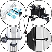 Vista 5 de BetterJonny - 50 cuerdas elásticas de bolas, cuerda elástica de 6 pulgadas con bolas, reutilizable, resistente para toldos, campamentos, lonas