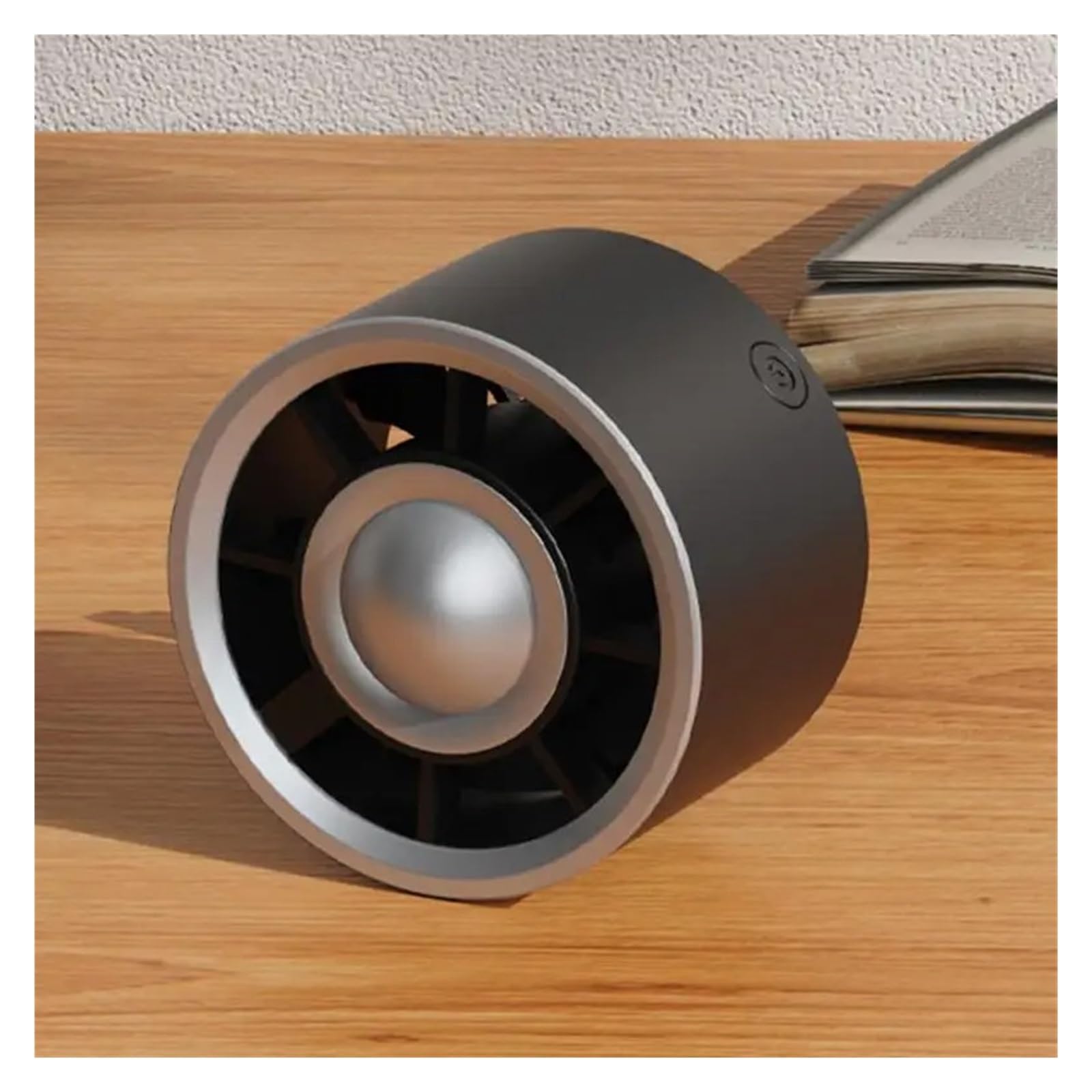 Ventilador Portátil Doble Para Coche Mini Ventilador Refrigeración Clip Salida Aire USB Pequeño Con Iluminación Ambiental 3 Velocidades Eléctrico Ajustable(Khaki)