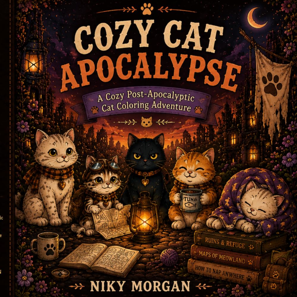 Cozy Cat Apocalypse: A Cozy Post-Apocalyptic Cat Coloring Adventure