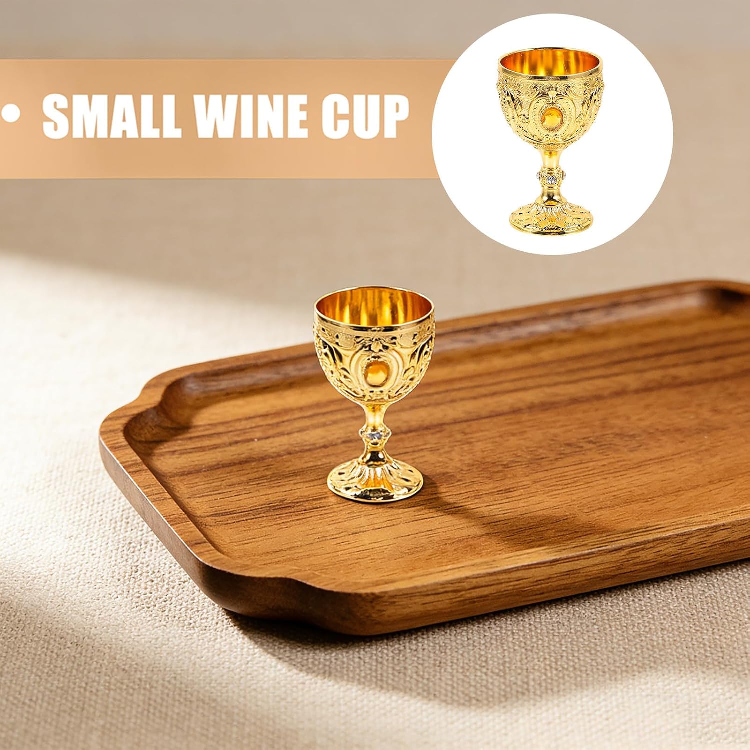 Aluminum Alloy Retro Liquor Cup 2pcs for Home Office Use