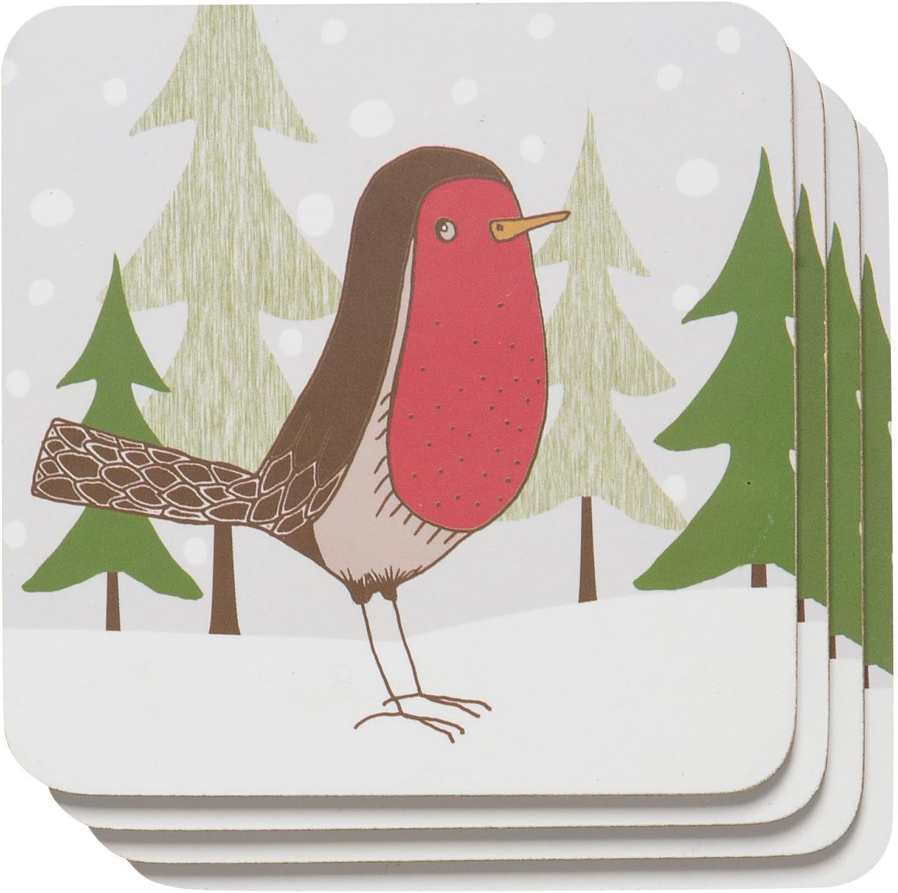 Now Designs CorkBacked Coasters, Robins, Set of 4 Home