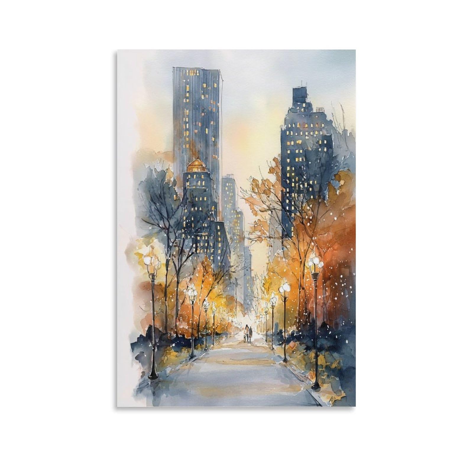 Minneapolis 24x36inch(60x90cm) Vintage Travel Poster Watercolor Canvas Art