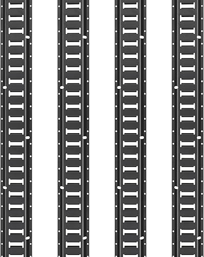 Miniatura 10 de VEVOR Riel de amarre E-Track, rieles de acero de 5 pies, 4 piezas, ranuras estándar de 1 pulgada x 2.5 pulgadas compatibles con juntas tóricas y