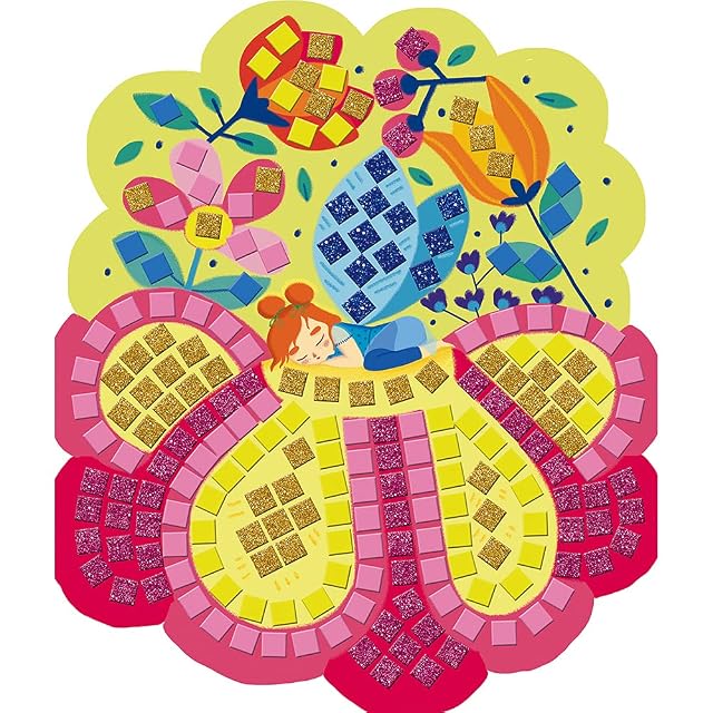 Foto 6 de 8 de Janod - Caja de Mosaicos de Espuma de Hadas - Les Ateliers Du Calme - Kit de Ocio Creativo para Niños