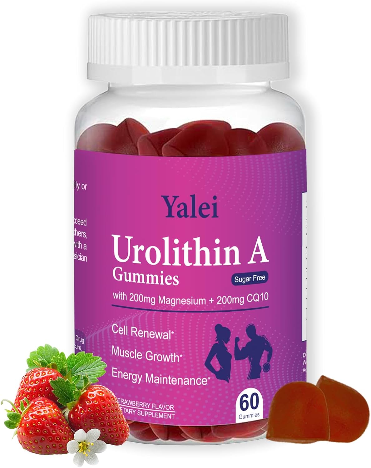 Urolithin A Supplement Gummies | Mitoceutical for Muscle Strength & Longevity & Cellular Renewal | Sugar Free | High Absorption