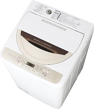 Amazon.co.jp: シャープ 全自動洗濯機 穴なし槽 4.5Kgタイプ ベージュ