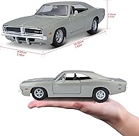 Vista 8 de Maisto 1:25 Scale 1969 Dodge Charger R/T Diecast Vehicle (Colors May Vary)