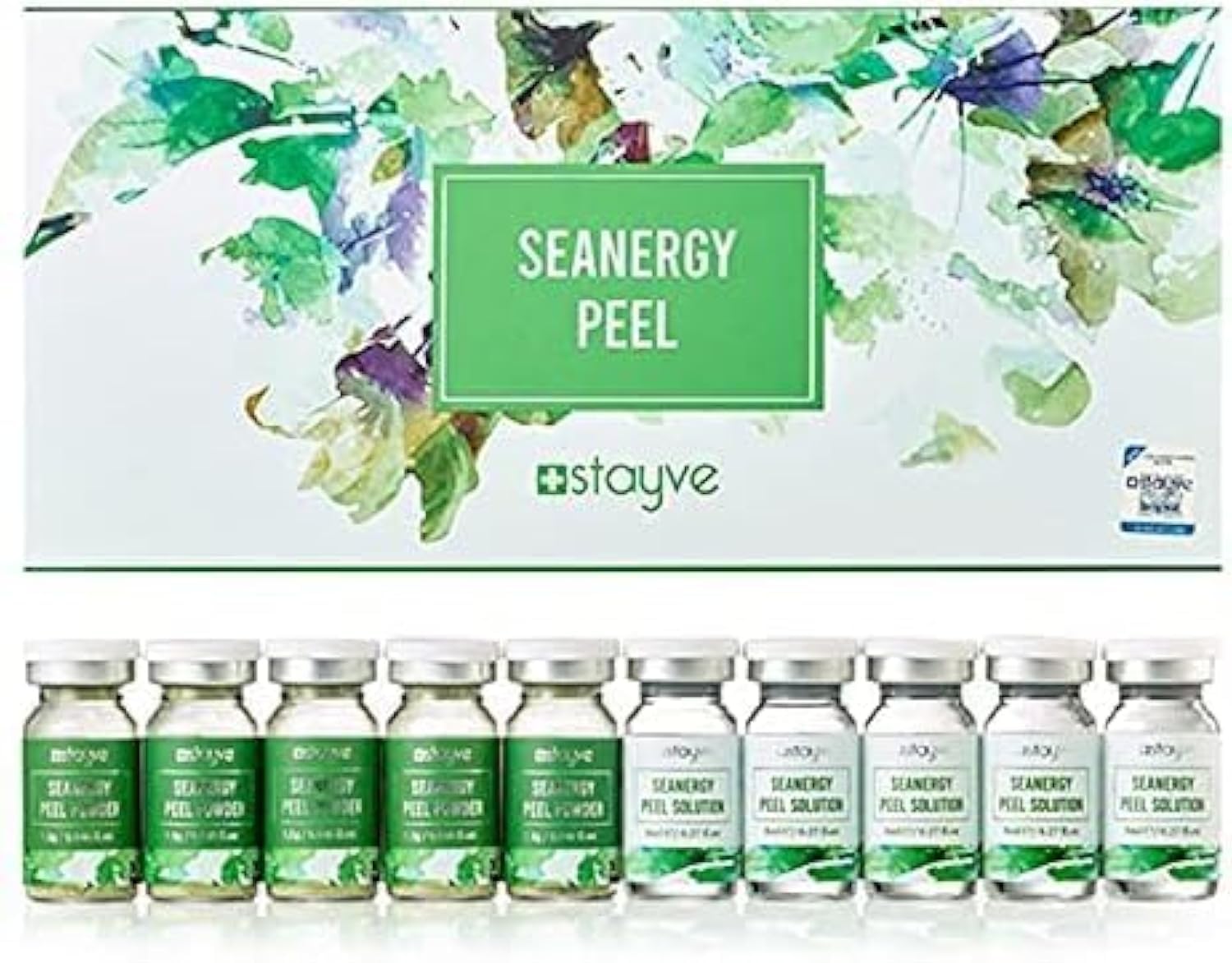 Stayve Seanergy Peel Ampoule BB Glow solution for acne scars and skin peel out powder and solution 10pcs