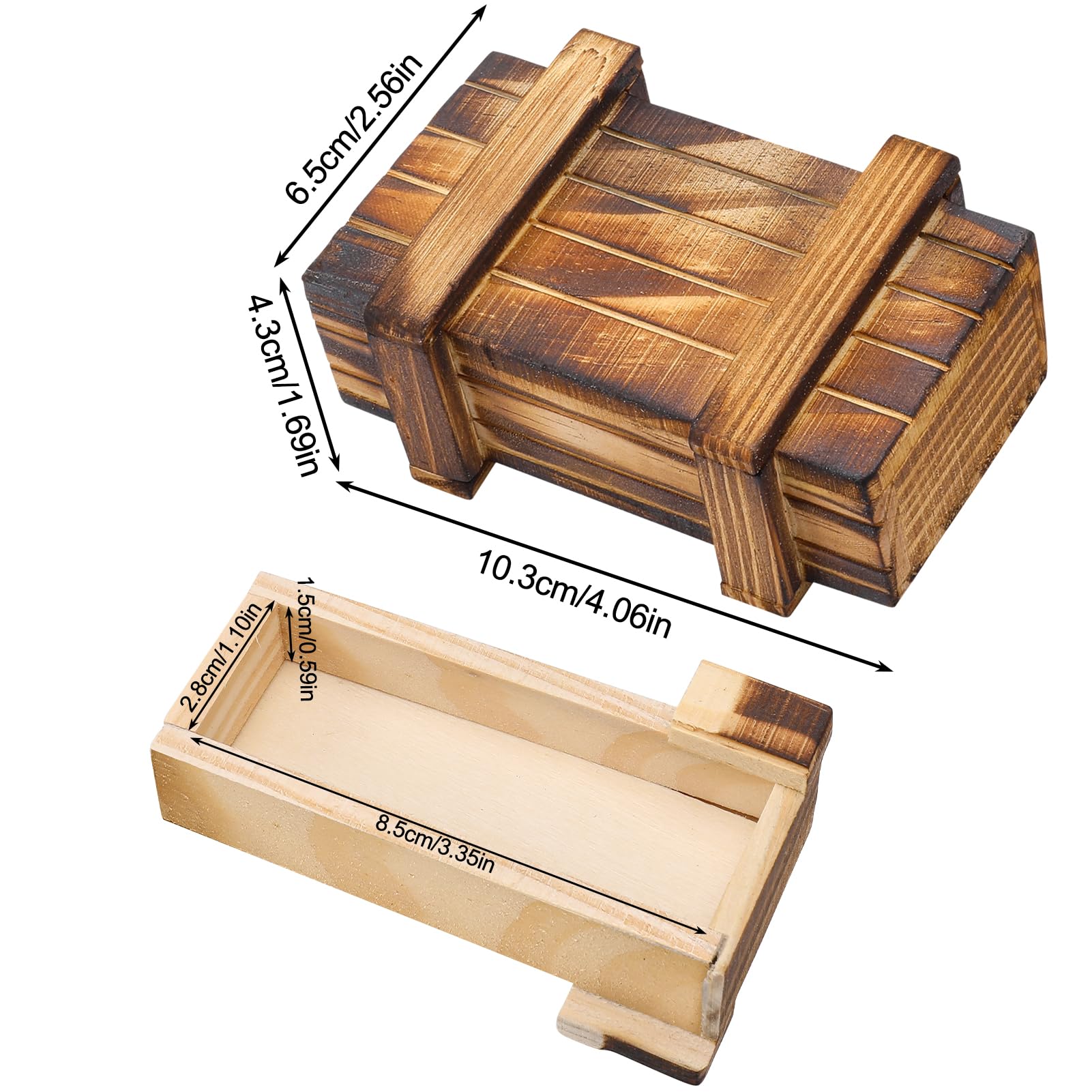 Blovec Caja de rompecabezas de madera con compartimentos secretos, caja de rompecabezas de dinero con soporte sorpresa, rompecabezas desafiante para adultos