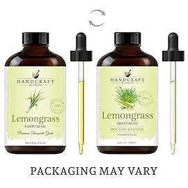 Handcraft Blends Lemongrass Essential Oil - Huge 4 Fl Oz - 100% Pure and Natural - Premium Grade Essential Oil for Diffuser and Aromatherapy, Skin, Massage, Candle and Soap Making Fragrance