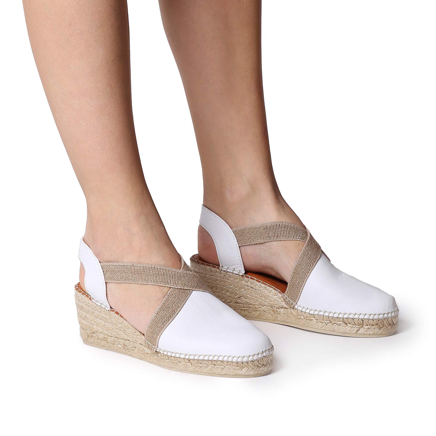 TONI PONS TOSSA -Espadrille compensée Femme en Cuir.