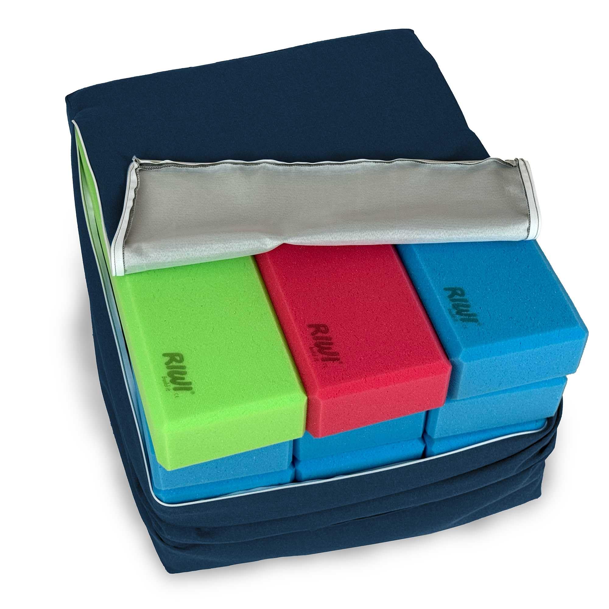 RIWI XXL Bag (RCC2444) | Bolsa de almacenamiento para 24 bloques de construcción XXL | Taburete y asiento | lavable y resistente | muchos colores y telas