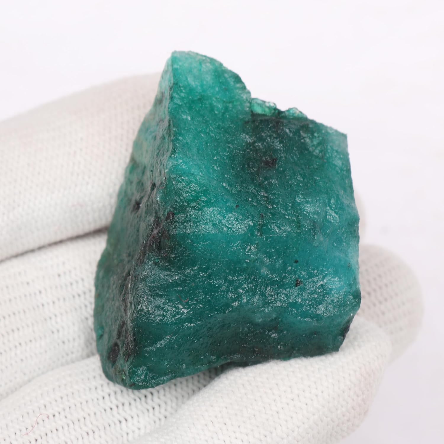 GEMHUB 201 Ct Natural Uncut Raw Green Emerald Loose Gemstones for Jewelry Making Pendants Rings and Necklace Designs