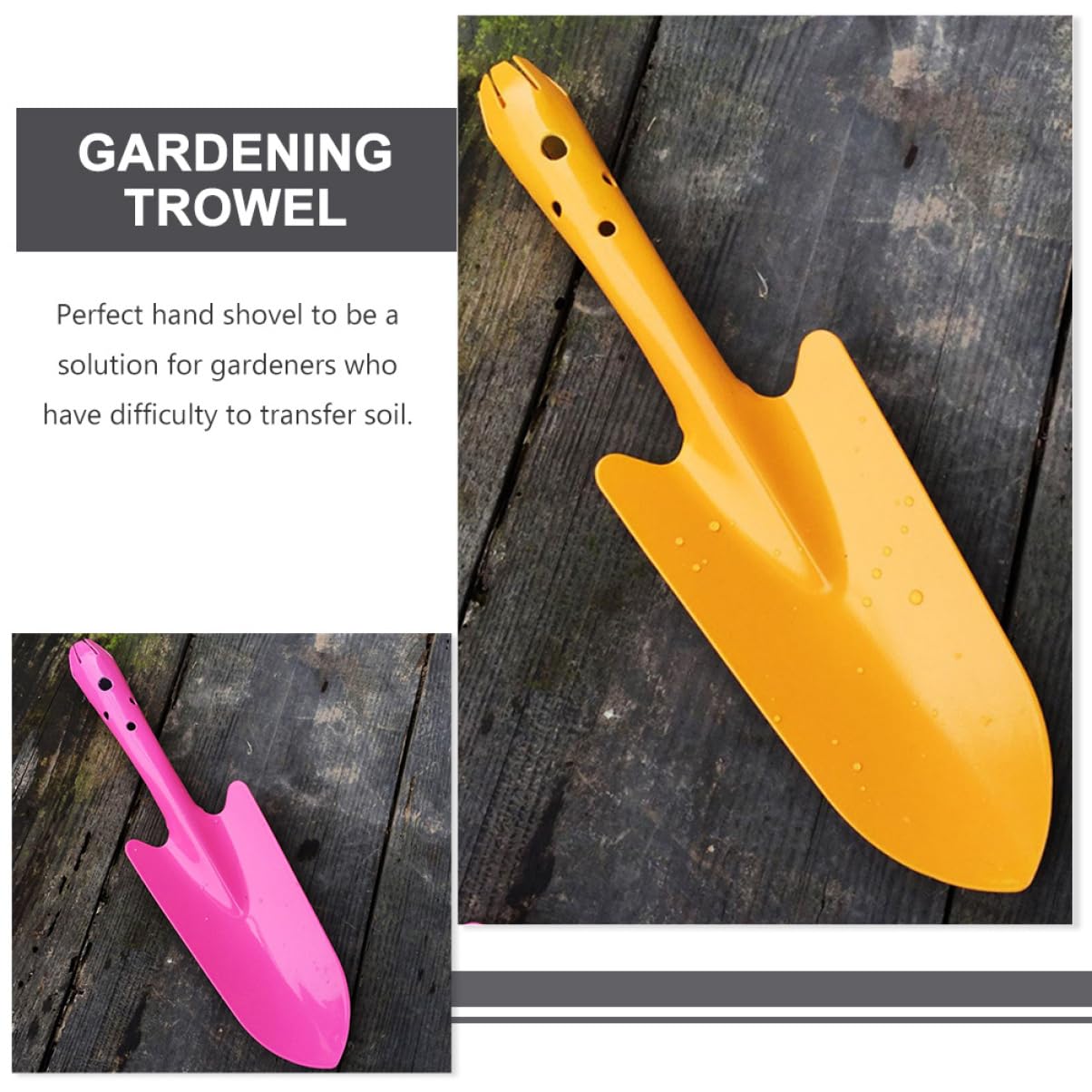 5 Stück Handschaufeln aus Eisen für Gartenarbeiten