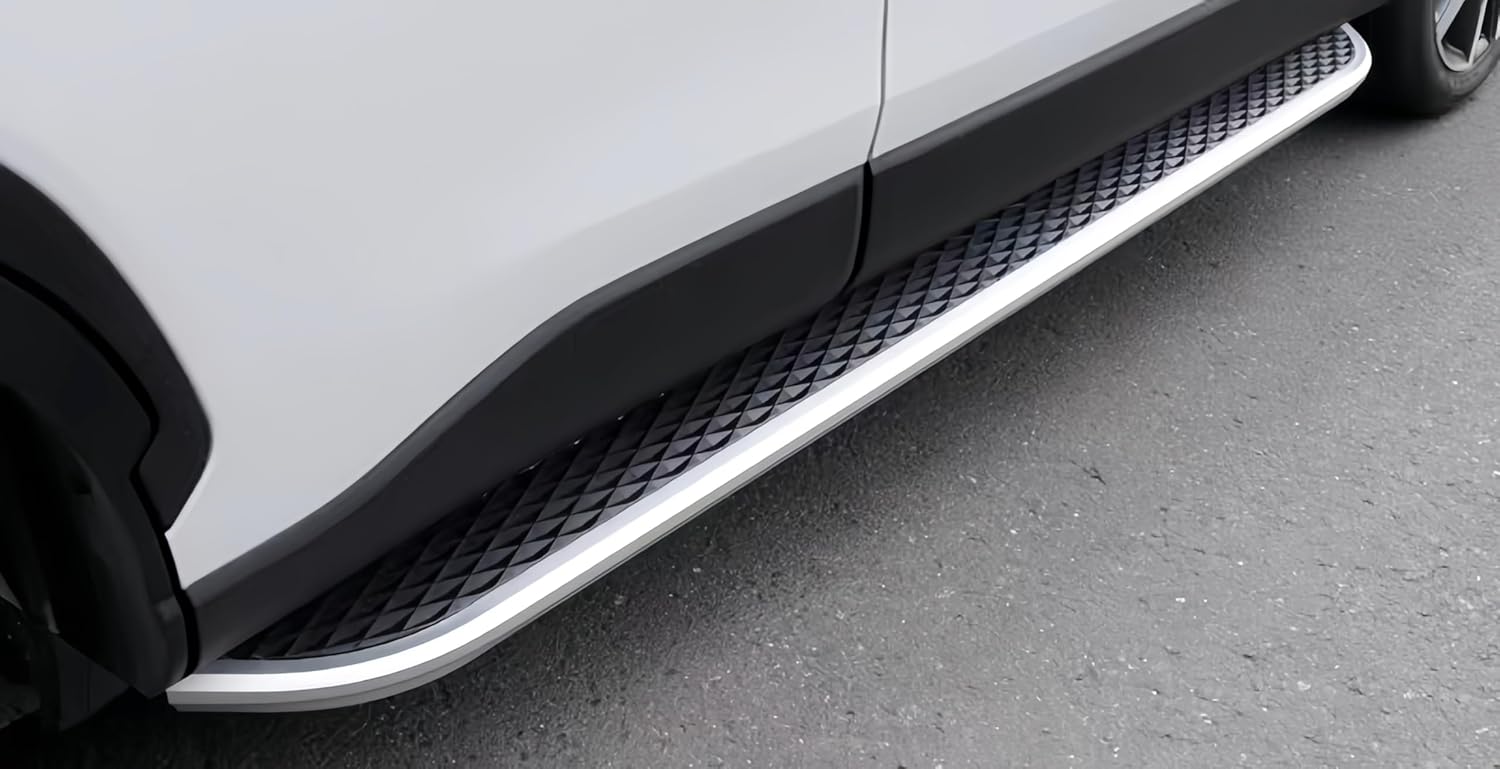 2PCS Running Boards Compatible with Mazda CX-5 CX5 KF 2017-2025 Black with Silver Side Step Bars Board Pedals Aluminum Anti Slip