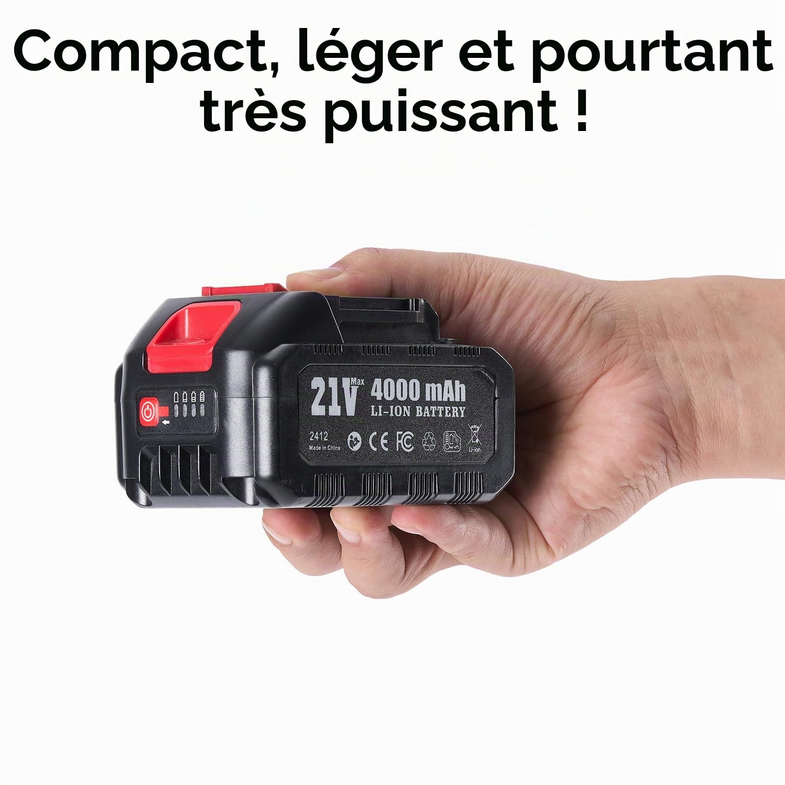 Supstable Batterie rechargeable originale 21 V 4000 mAh