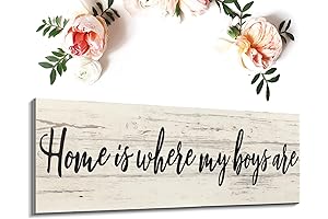 Jetec Home is Where My Boys Are Wood Sign - A Heartfelt...